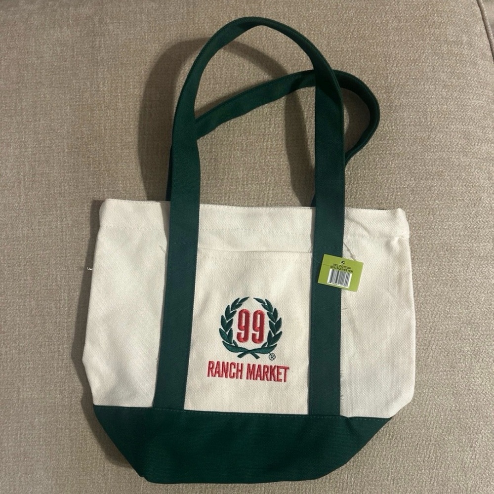99 Ranch Market Green and White Tote Bag
